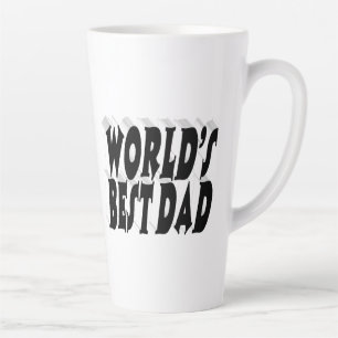 Best Dad black 3d text Latte Mug