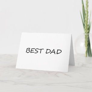 Best Dad black and white minimalist modern Card