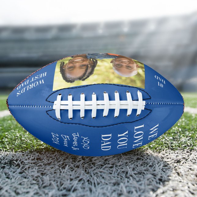 Best Dad Blue Photo American Football (Creator Uploaded)