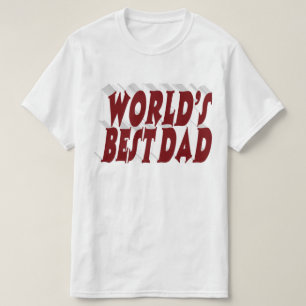 Best Dad burgundy 3d text T-Shirt