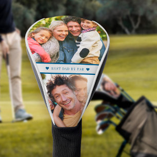Best dad by par 2 photo father personalised golf head cover