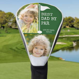 Best Dad By Par 2 Photos Golf Flag Custom Colour Head Cover