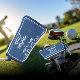 BEST DAD BY PAR Blue Leather Keepsake  Golf Head Golf Head Cover