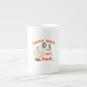 Best Dad By Par Bone China Mug