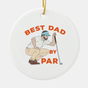 Best Dad By Par Ceramic Tree Decoration