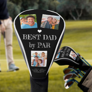 Best Dad by Par custom 3 father photo Golf Head Cover