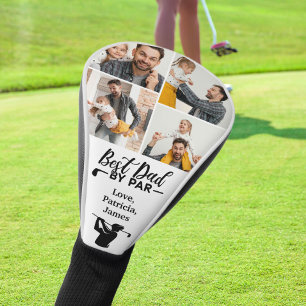 Best Dad by Par Custom 4 Photo Father's day  Golf Head Cover