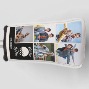 Best Dad By Par Custom 5 Photos Collage Golf Head Cover