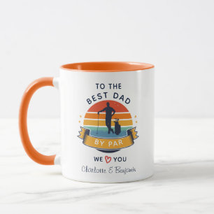 Best Dad By Par Custom Fathers Day Kids Photo Mug