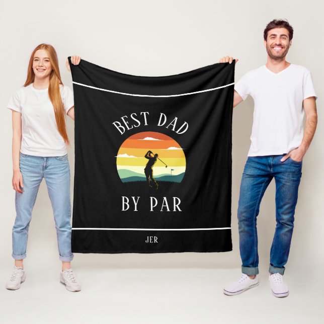 Best Dad By Par Custom Fleece Blanket (In Situ)