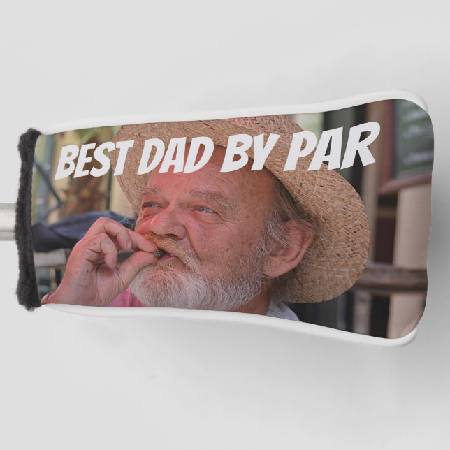 BEST DAD BY PAR CUSTOM GOLF PUTTER COVER (Front)