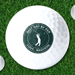 Best Dad By Par Custom Golfer Name Personalised Golf Balls
