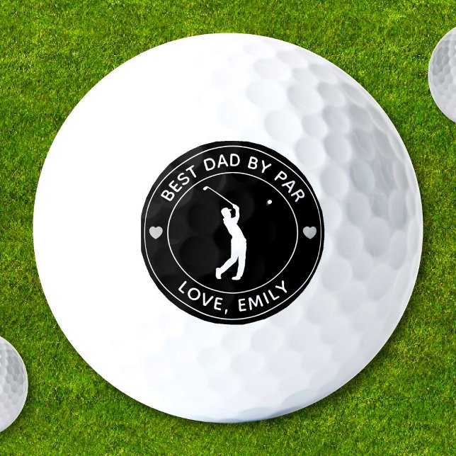 Best Dad By Par Custom Golfer Name Personalised Golf Balls (Creator Uploaded)