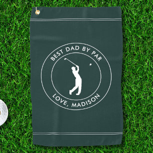 Best Dad By Par Custom Golfer Name Personalised Golf Towel