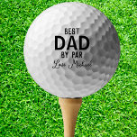 Best Dad By Par Custom Name Father's Day Golf Balls<br><div class="desc">Best Dad By Par Father's Day Golf Balls. Personalise the name as desired. Choose the brand of the golf balls and pack size from the options menu.</div>