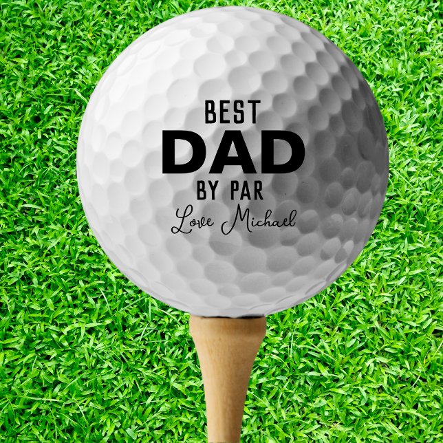 Best Dad By Par Custom Name Father's Day  Golf Balls (Best Dad By Par Custom Name Father's Day Golf Balls)