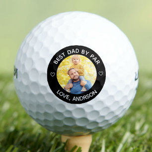 Best Dad By Par Custom Name Photo Father's Day  Golf Balls