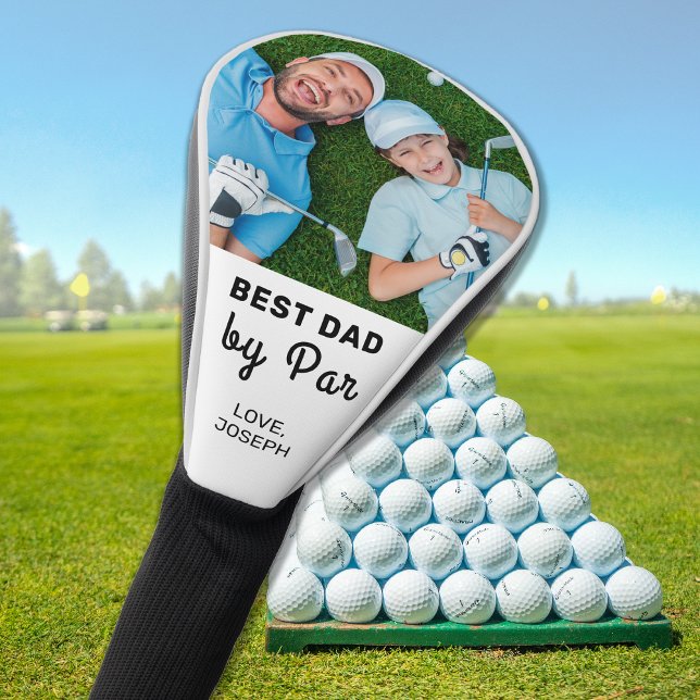 Best Dad By Par Custom Photo Father's Day  Golf Head Cover (Creator Uploaded)