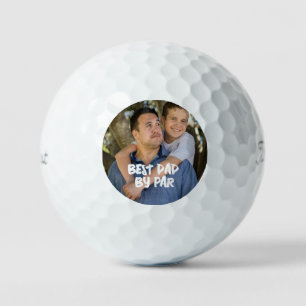 BEST DAD BY PAR CUSTOM PHOTO GOLF BALLS