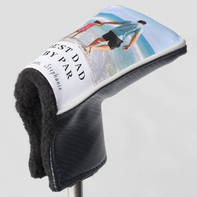 Best Dad By Par Custom Photo Golf Head Cover (3/4 Front)
