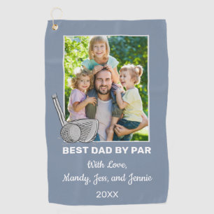 Best Dad By Par Custom Photo Golf Towel