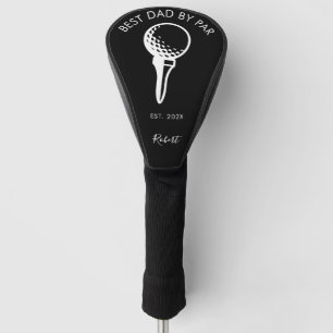 Best Dad by Par Custom Typography Golf Head Cover