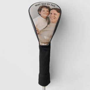 'Best Dad By Par' Customisable Photo Humour Heart  Golf Head Cover