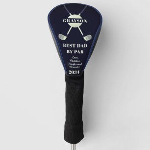 Best Dad By Par” Design – Smooth, Unique leather Golf Head Cover