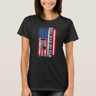 Best Dad By Par Disc Golf Dad American Flag Father T-Shirt