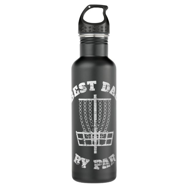 Best Dad By Par - Disc Golf Father's Day 710 Ml Water Bottle (Front)