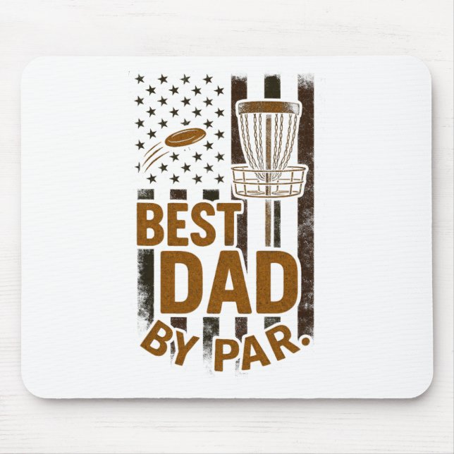 Best Dad By Par - Disc Golf Funny Camo  Mouse Mat (Front)