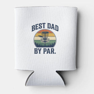 Best Dad By Par Disc Golf Vintage Sunset Design_1 Can Cooler