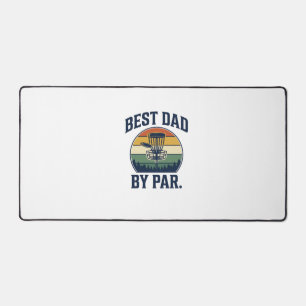 Best Dad By Par Disc Golf Vintage Sunset Design_1 Desk Mat