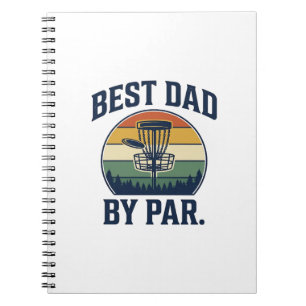 Best Dad By Par Disc Golf Vintage Sunset Design_1 Notebook