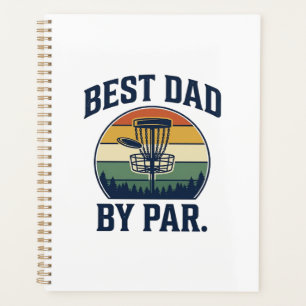 Best Dad By Par Disc Golf Vintage Sunset Design_1 Planner
