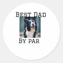 Best dad by par dog pet photo modern simple. 