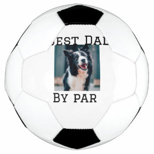 Best dad by par dog pet photo modern simple. football