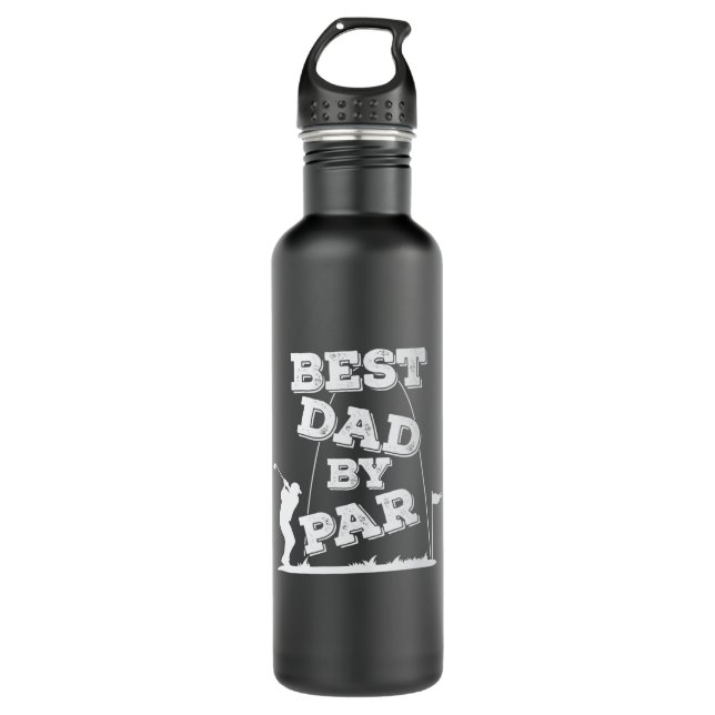 Best Dad by Par Father's Day and Golf 710 Ml Water Bottle (Front)