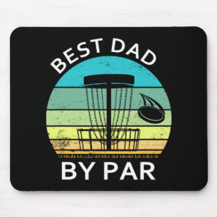 Best Dad By Par Father's Day Disc Golf Grandad Fun Mouse Mat