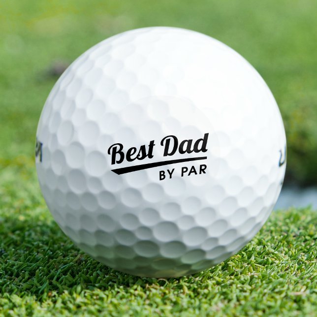 Best Dad By Par Father's Day Gift Black Golf Balls (Creator Uploaded)