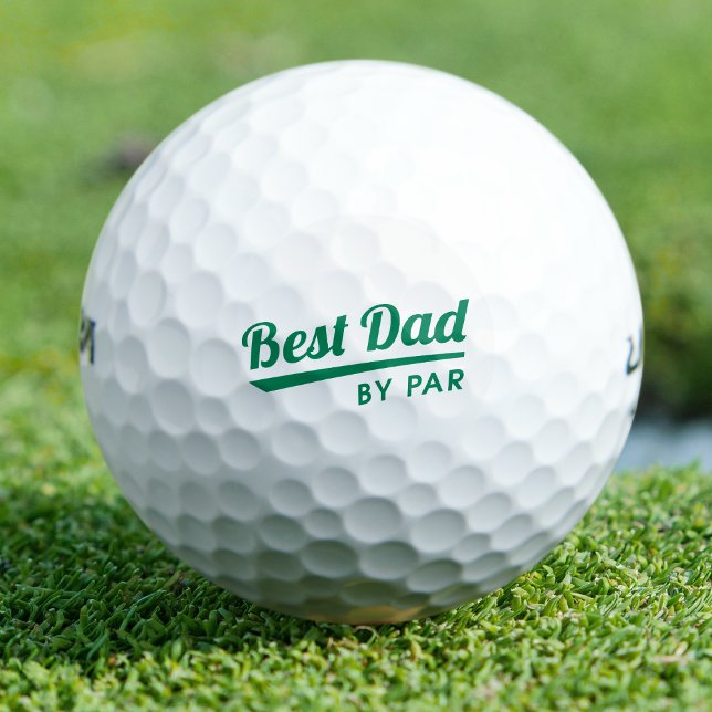 Best Dad By Par Father's Day Gift Green Golf Balls (Creator Uploaded)