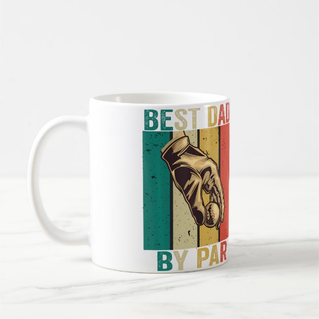 Best Dad By Par Father'S Day Golf Player Reto Vint Coffee Mug (Left)