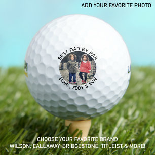 Best Dad By Par - Fathers Day Golfer Custom Photo Golf Balls