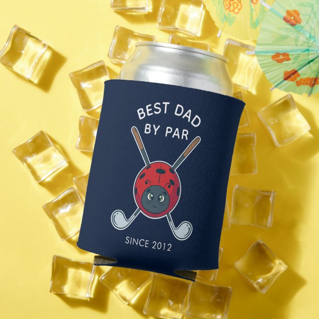 Best Dad By Par Fathers Day Golfing Bug Gag Can Cooler (In Situ Summer)