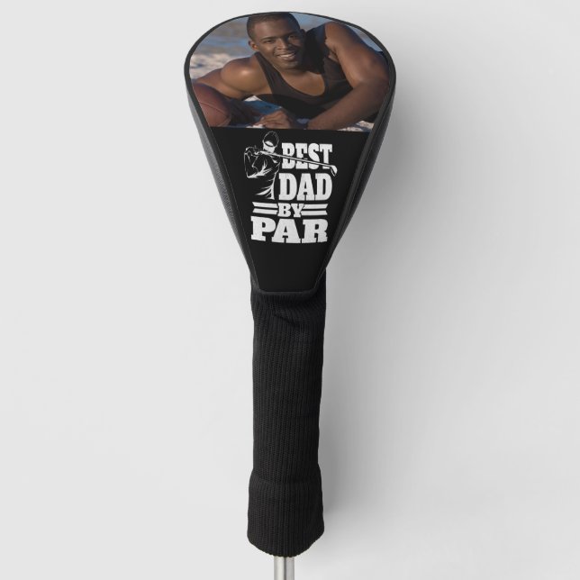 Best Dad by Par Father's Day golfing silhouette Golf Head Cover (Front)