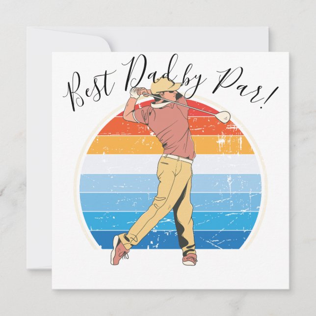 Best Dad by Par Father's Day Holiday Card (Front)