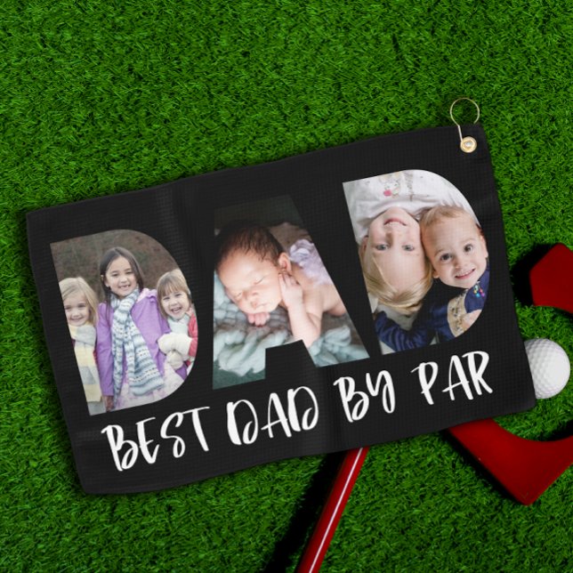 Best Dad By Par | Father's Day Photo Golf Towel (Creator Uploaded)