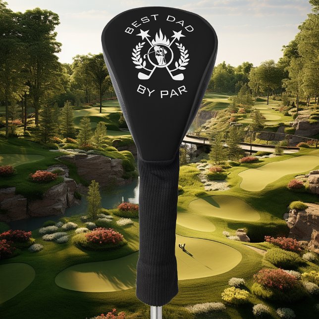 Best Dad by Par Father's Gift  Golf  Golf Head Cover (Creator Uploaded)
