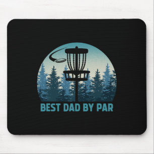 Best Dad By Par Funny Disc Golf Frisbee Golfer Fat Mouse Mat