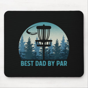 Best Dad By Par Funny Disc Golf Frisbee Golfer Fat Mouse Mat
